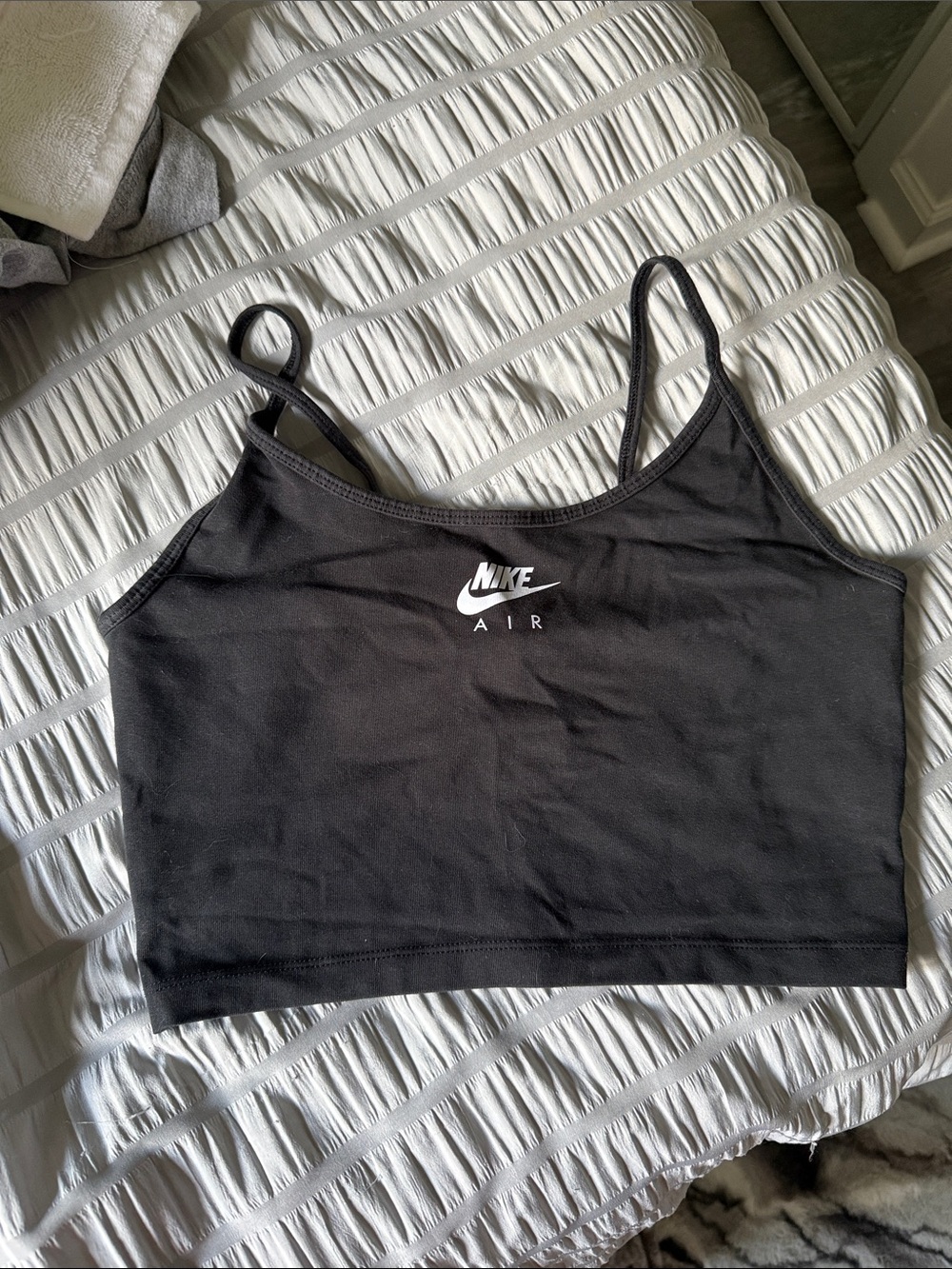 Nike Black Air Spaghetti-Strap Crop Tank